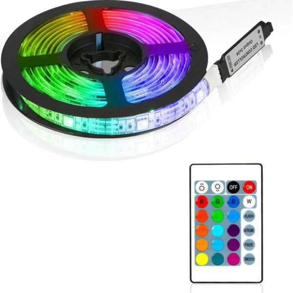 פס לד 5 מטר RGB צבעוני עם שלט