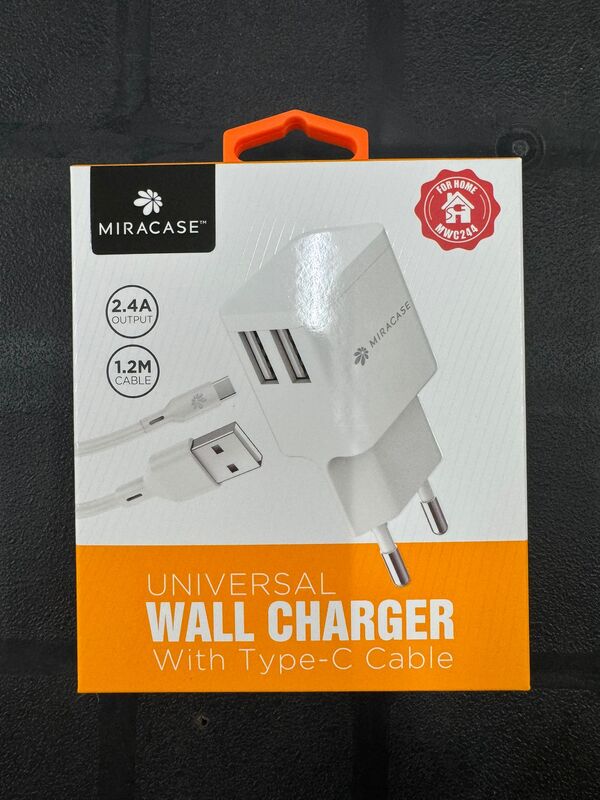 מטען שלם 2USB Type-C Miracase