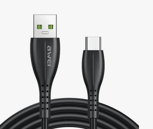 Cable TypeC - USB Awei Black 2.4A