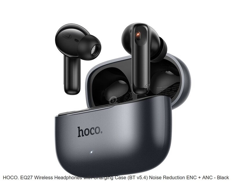 HOCO. EQ27 Wireless Headphones Noise Reduction ENC + ANC - Black