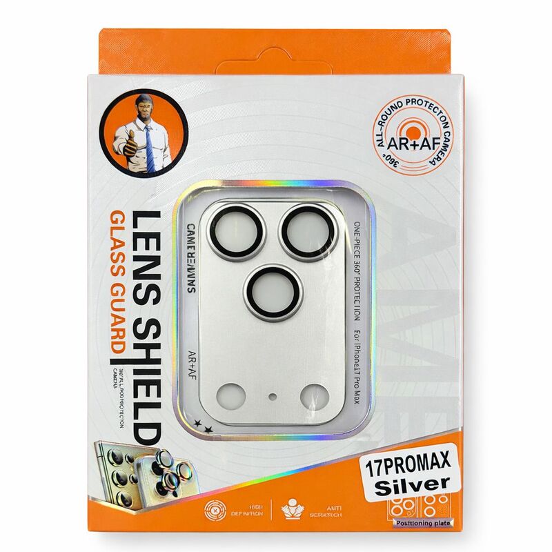 מגן מצלמה שלם Iph17PM Silver