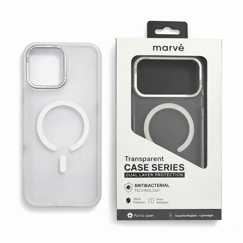 מגן  Marve Magsafe Matte Silver 17Pro