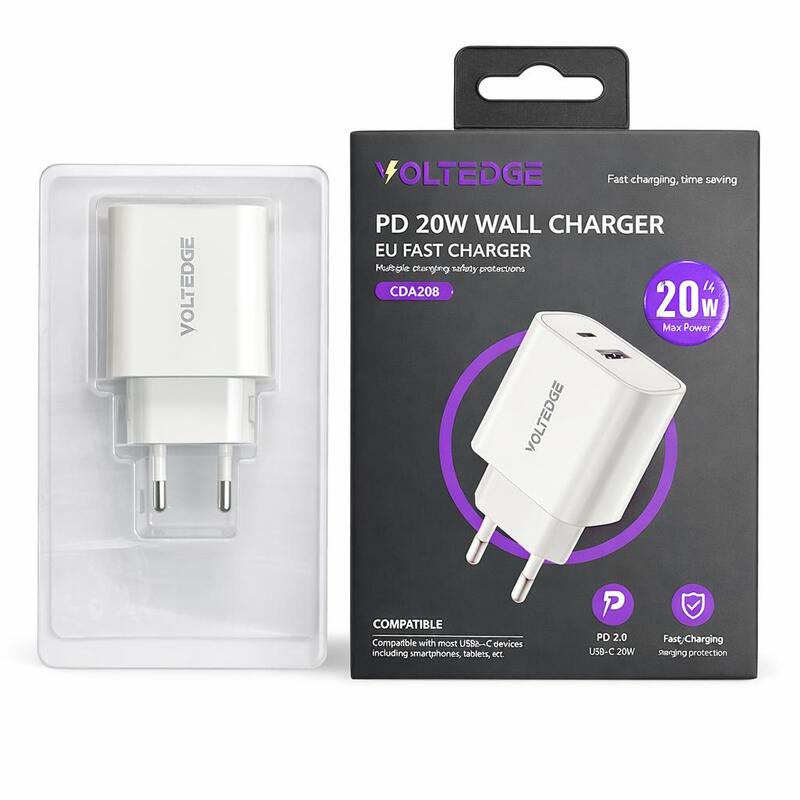 ראש מטען PD 20w Usb + Type C Voltedge CDA208