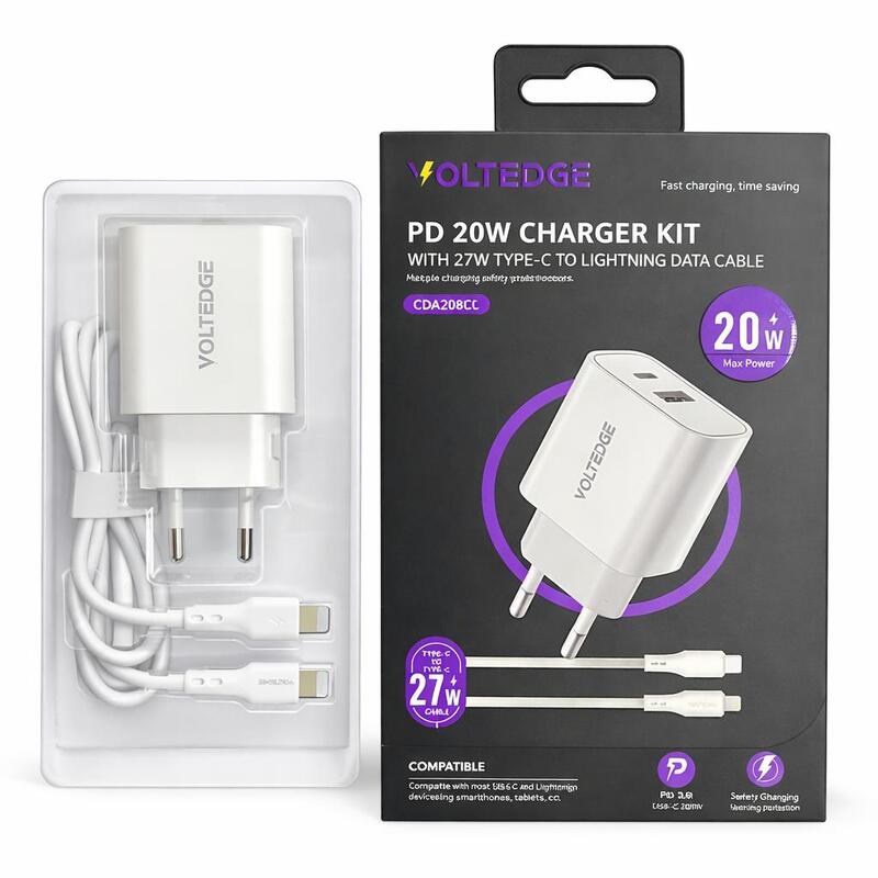 מטען Type C to lightning data cable Voltedge