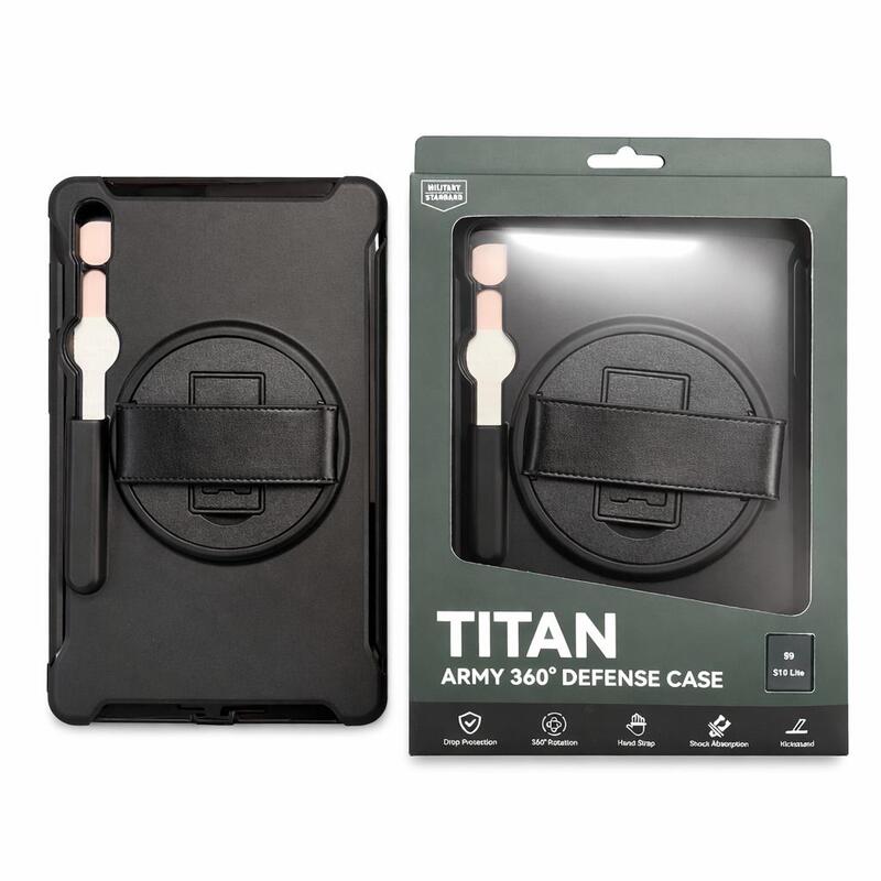 Titan defense case for tab s9, s10lite,s9fe, s10fe, s7, s8 BLACK