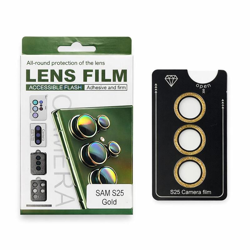 מגן מצלמות S25 Plus Gold Glitter