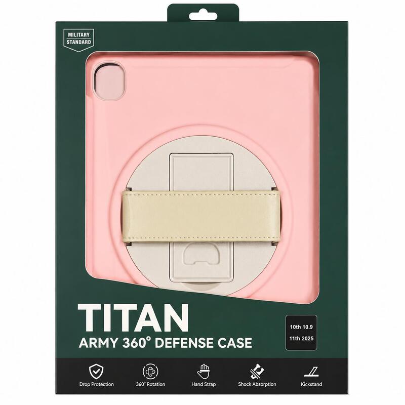 Titan defense case for ipad 11th, 10th PINK