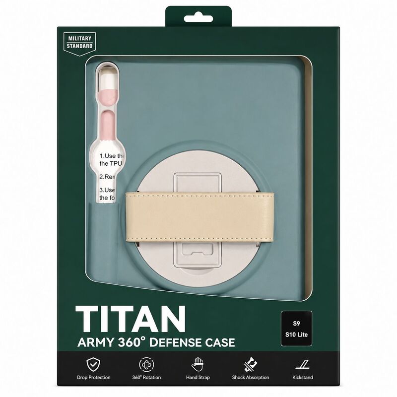 Titan defense case for tab s9, s10lite,s9fe, s10fe, s7, s8 GREEN