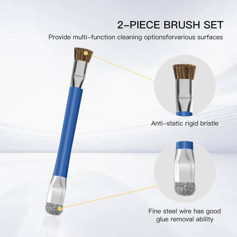 2in1 brush fine steel wire & anti static