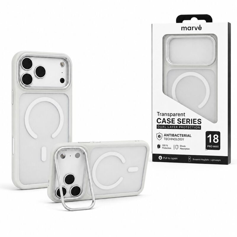מגן marve magsafe with holder 18pm white