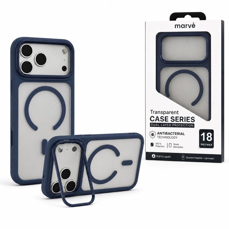 מגן marve magsafe with holder 18pm blue