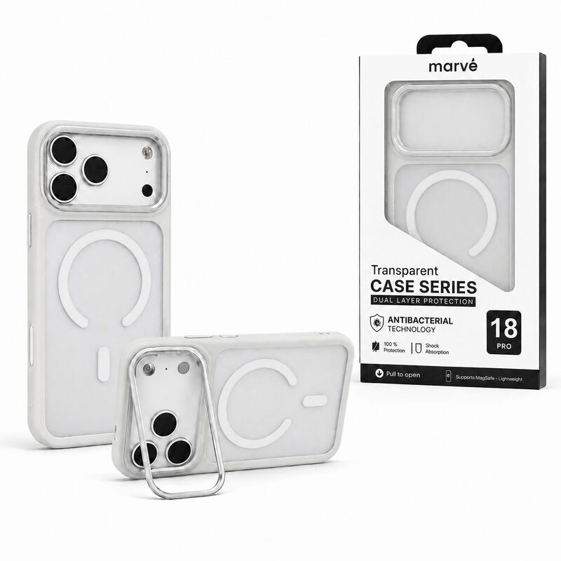 מגן marve magsafe with holder 18pro white