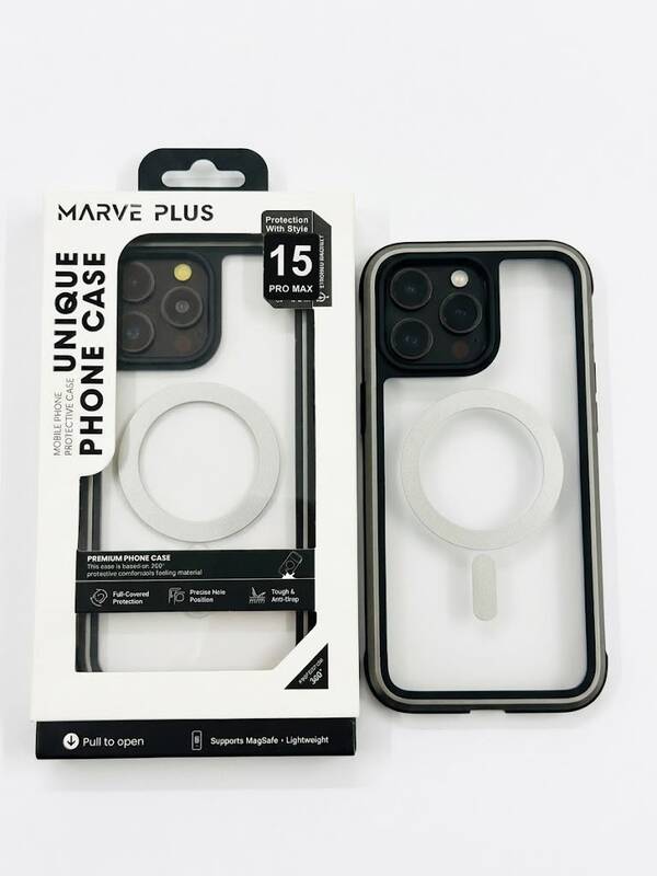 מגן Marve Plus Magsafe שקוף טיטניום 15PM